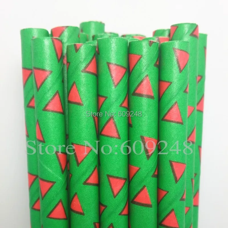 100 Pcs Mixed Colors Christmas Red Triangle Pattern Green Paper Straws Drinking,Discount Biodegradable Vintage Party Supplies