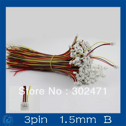 Mini. Micro JST 1.5mm T-3-Pin Connettore w/. Wire x 10 sets.3pin 1.5mm B