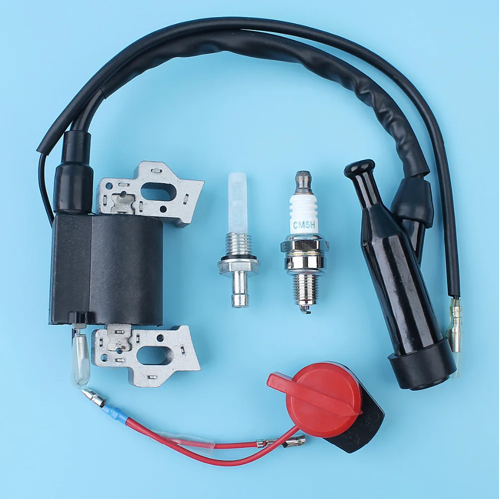 Ignition Coil Candle Spark Plug Filter On/Off Switch Kit For Honda GX160 & GX200 5.5HP 6.5HP Engine Generator Brushcutter Mower