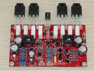 L20 terminou placa amplificador (mono), usando kec b817 d1047 e a1930 c5171 transistores de áudio