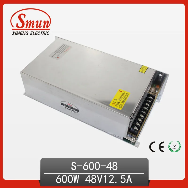 600W 48VDC 12.5A Single Output AC-DC Switching Power Supply Unit S-600-48