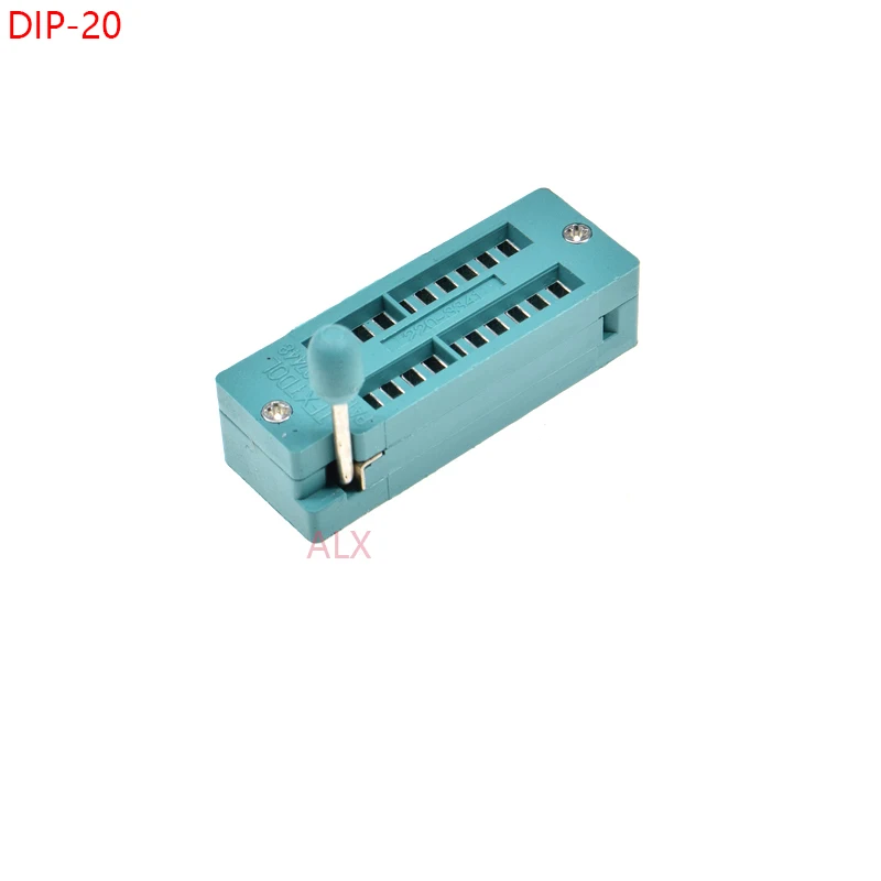 2PCS GREEN DIP20 ZIF ZIP IC SOCKET 20P DIP CHIP TEST Adaptor 20 PIN dip-20 20PIN 2.54MM PITCH 220-3341 CONNECTOR FOR PCB