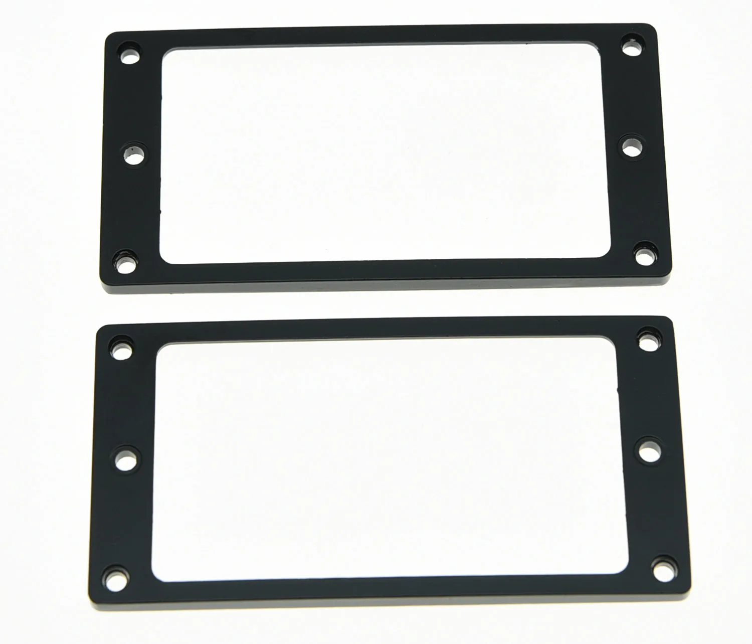 KAISH 2pcs Metal Black Humbucker Pickup Mounting Ring Flat Base Pickup Frame