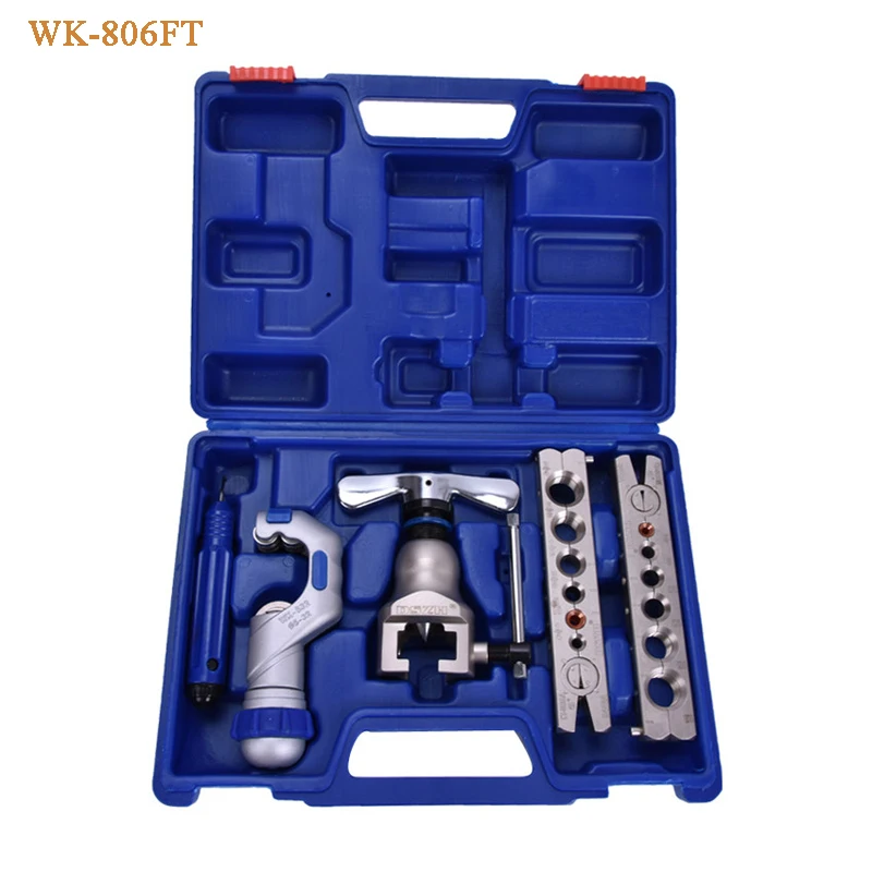 WK-806FT Pipe Flaring Cutting Tool Set ,Tube Expander, Copper Tube Flaring Kit Expanding Scope Hand Tools 5-19mm