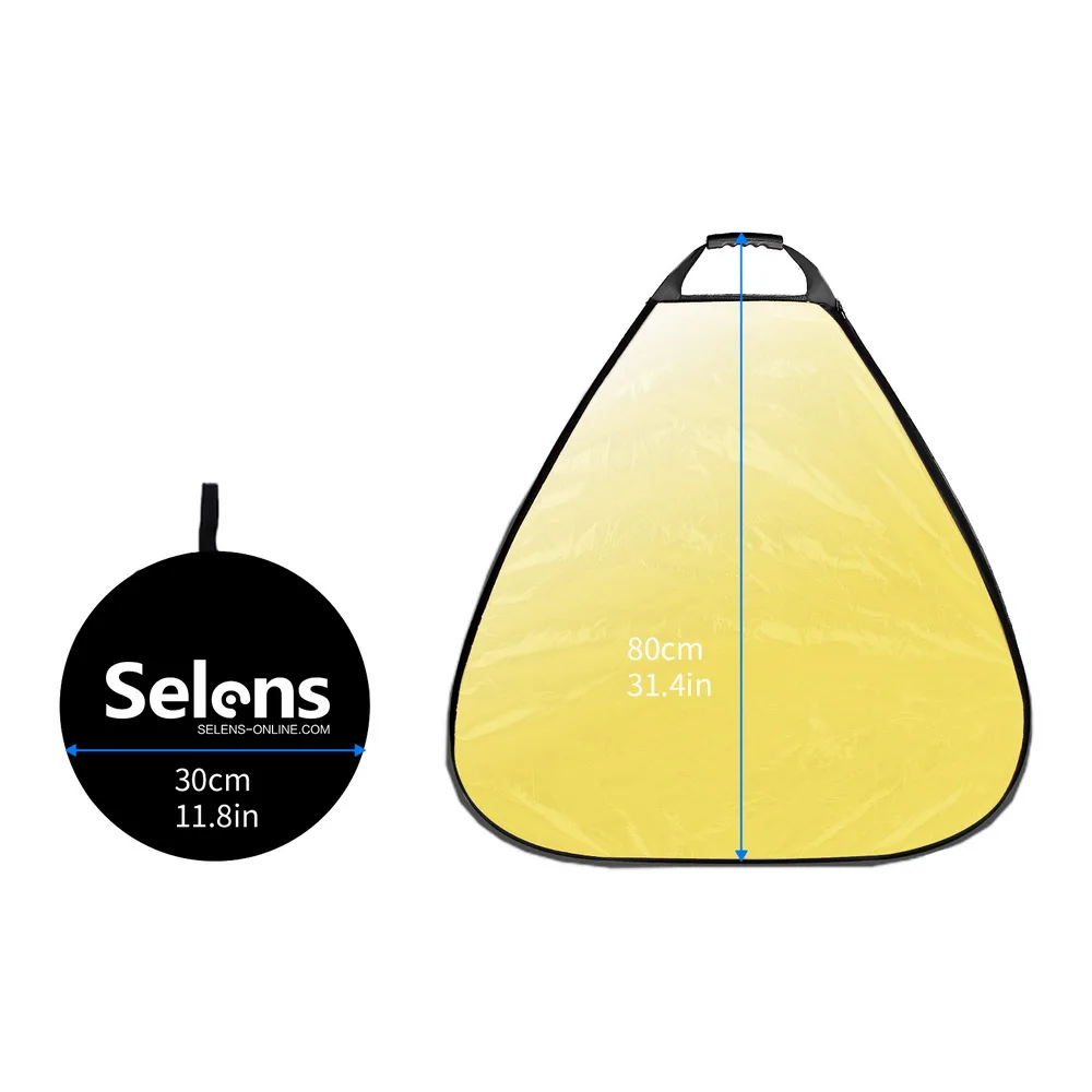 Selens 80cm 31.5inch 5in1 Reflector Triangle Portable collapsible photography light control