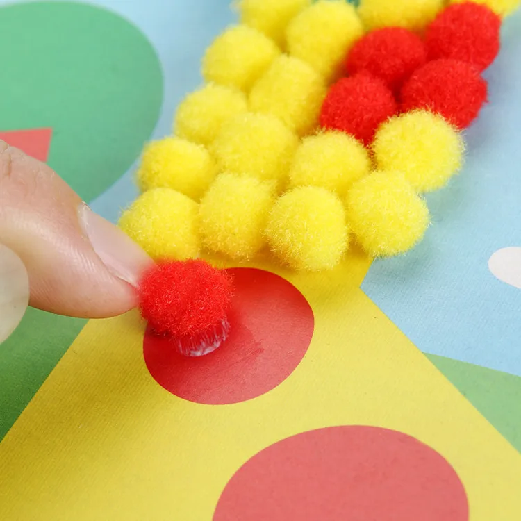 Bianco Pompon 50pcs 30 millimetri Rotonda Pom Poms Palle di Pelo Giocattoli FAI DA TE Artigianato Pompon per I Bambini di Nozze Decorazioni Per La