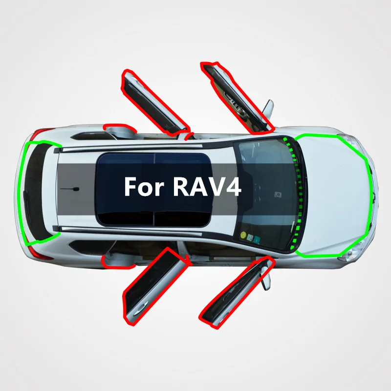 

For Toyota RAV4 auto sealing strip gap dust - proof feng shui sound - proof plus modified rubber sealing strip