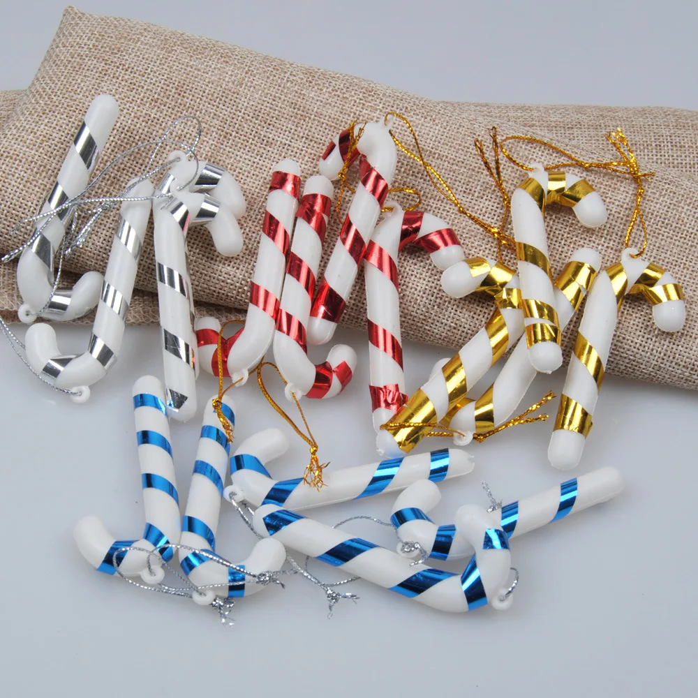 5000pcs Xmas Candy Cane Ornament Christmas Tree Pendant Drop Ornaments Decorations Stick Stripe Cane Craft Blank Decor