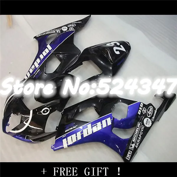 Hey-Hey-For A GSXR1000 2003 2004 blue black 03-04 GSX R 1000 2003-2004 GSX-R 1000 03 04 K3 ABS Fairing Set Plastic