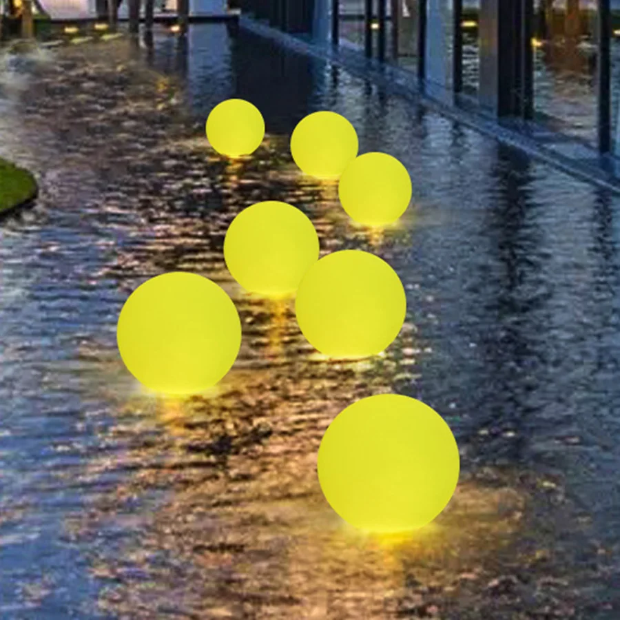Christmas Outdoor LED Garden Ball Lights Remote Control Floor Lawn Lamp Swimming Pool Wedding Party Holiday Home Decoration