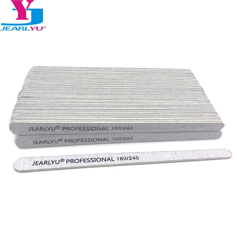 100 X Wood Professional Nail File Buffer Polishing Block Sanding Files Grey Wooden Sandpaper 180/240 Nagelvijl Nail Art Tool New