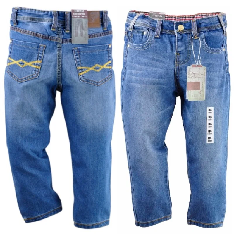 Hooyi Girls Jeans Children Denim Pants Kids Jeans Boys Jean Pants bebe Trousers 2 3 4 5 6 7 8 Years