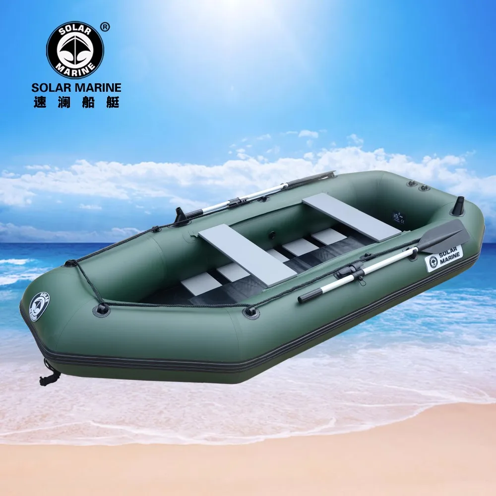 

Solarmarine C270-1 PVC Inflatable Laminated Wear Resistant Rowing Boats Professional Fishing Kayak Slatted Floor 4 Person 2.7m