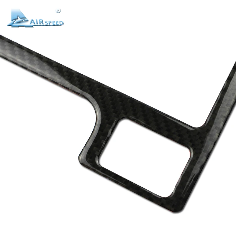 Real Soft Carbon Fiber for Subaru XV 2013 2014 2015 2016 Central Control Water Cup Holder Cover Frame Accessories Interior Trim