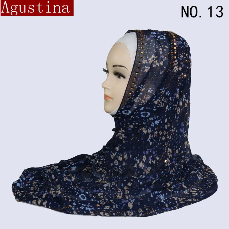 

Diamonds Muslim hijab Chiffon printed scarf shawl scarf female spring autumn female scarf fash ionable and comfortable keffiyeh