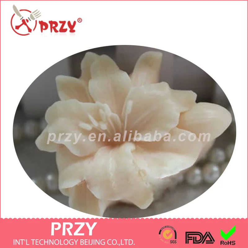 

PRZY Mold Silicone Handmade Chocolate Soap Molds For Cake Decorations Lily Shape Aroma Stone Moulds Silicone Rubber Eco-friendly