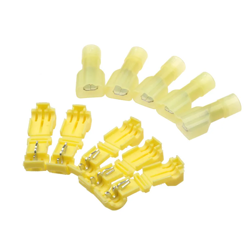 30/60/90pcs Scotch Lock Quick Splice Terminals Combo 22-10 AWG T-Tap/Male Insulated Wire Connectors