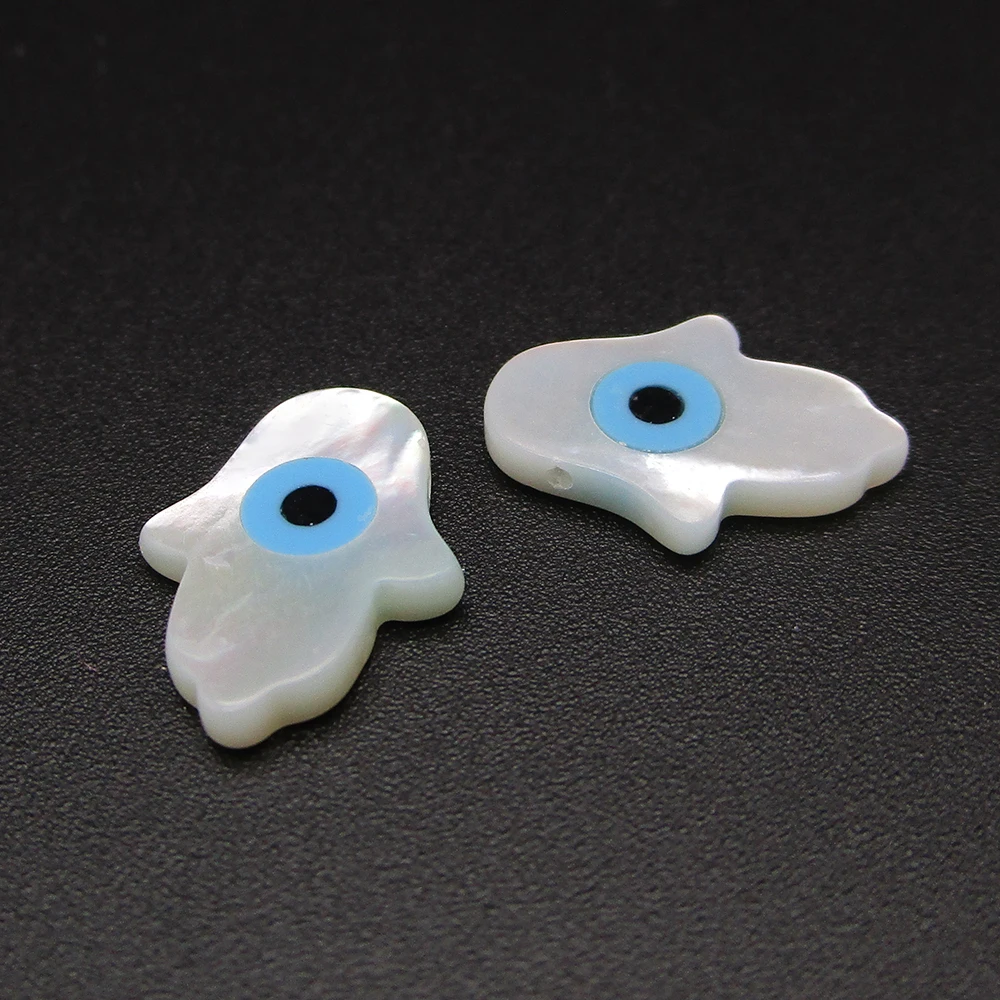 11*13mm Hamsa Opal Stone Free Shipping Loose Fatima Hand Shape MOP Shell Beads For Jewelry