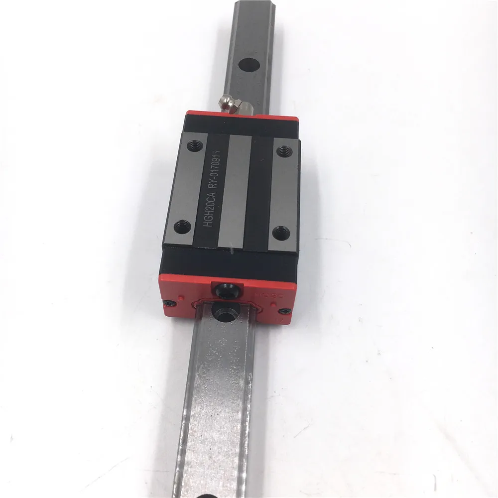 20mm Linear Rail Guide L=2500mm Linear Guideway HGR20 + 2pcs HGH20CAZAC Long Linear Carriage Replacement for HIWIN CNC Router