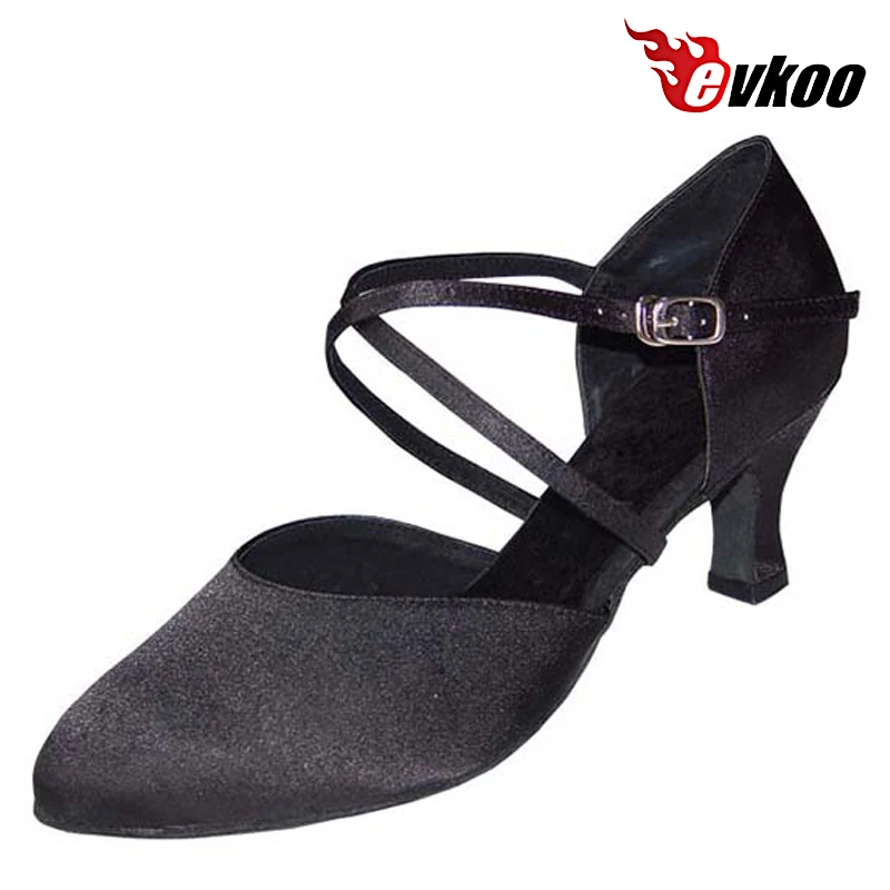 Evkoodance DIY Shoes Ballroom Dancing Shoes For Women Red And Black Color 6cm Medium Heel Height Comfortable  Style Evkoo-317