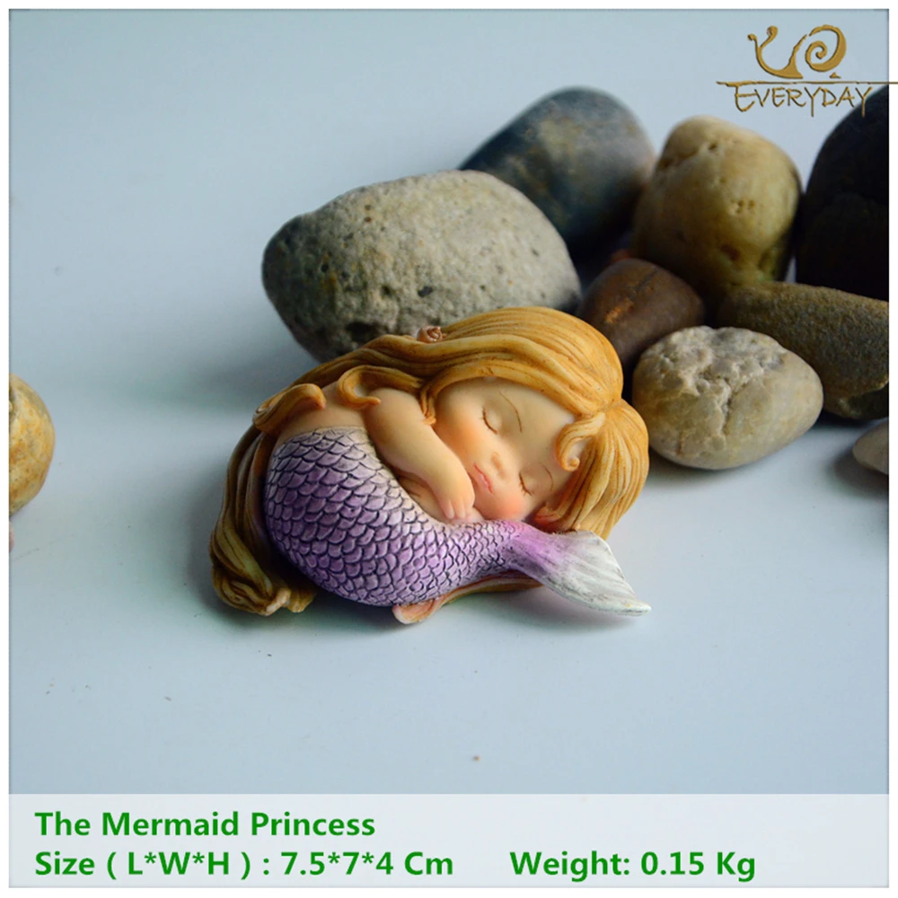 Fantasy Figurines Shell Princess Mermaid Micro Landscape Bonsai Fish Tank Ornaments Home Desktop Aquarium Decoration