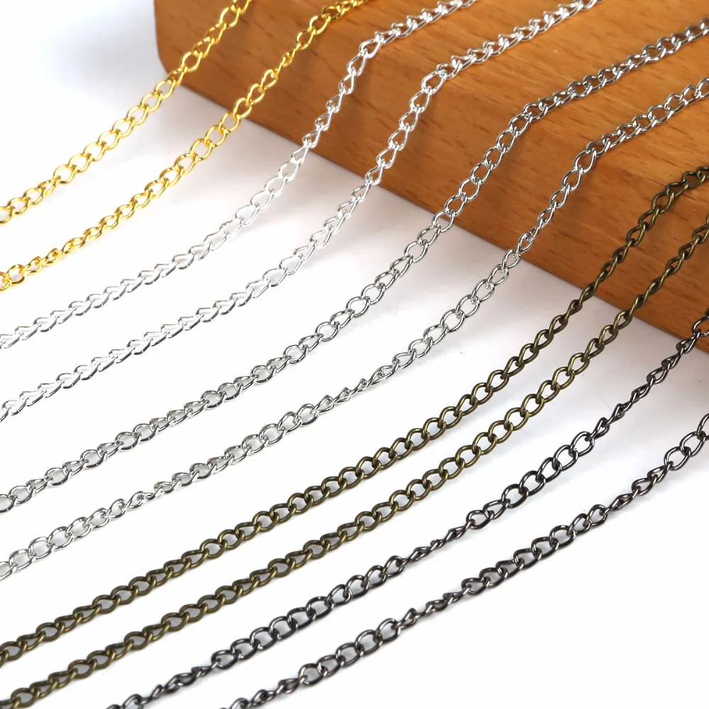 5 Meter Gold/Bronze Plated Necklace Chain For Jewelry Making Findings DIY Necklace Chains Materials Handmade Supplies