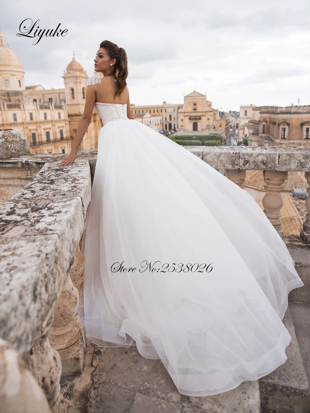 Liyuke elegante renda 2 em 1 vestidos de casamento sereia com saia inchada destacável trem vestidos de noiva rendas até