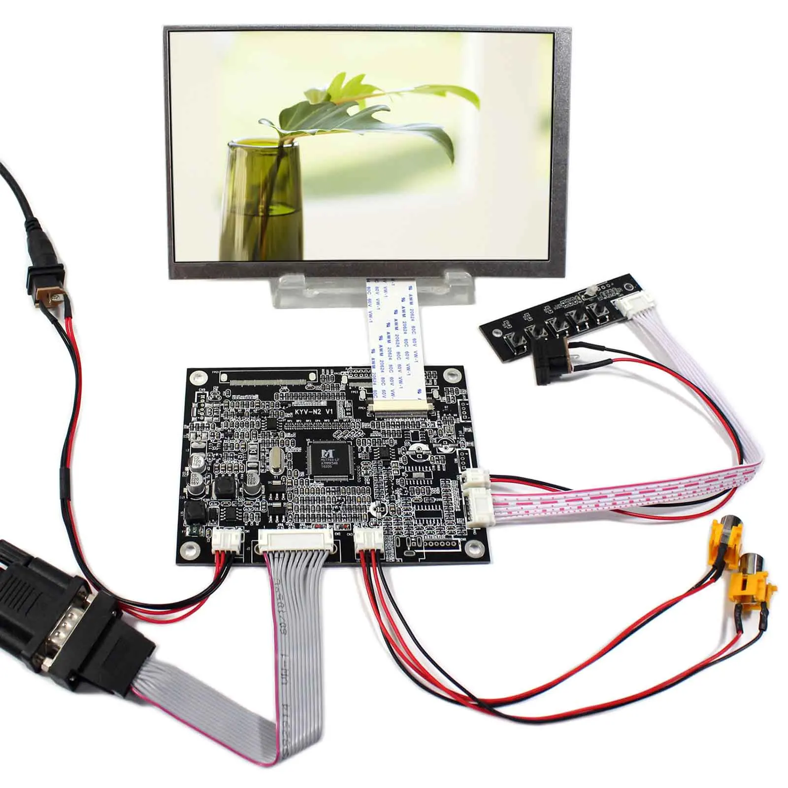 

VGA+2AV Reversing LCD Controller Board With 7inch 800x480 AT070TN83 LCD Screen