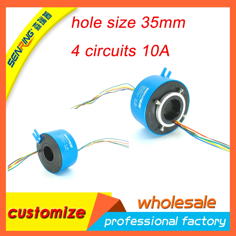 

Senring electrical slip ring 4 wires 5A with inner size 38.1mm through bore slip ring