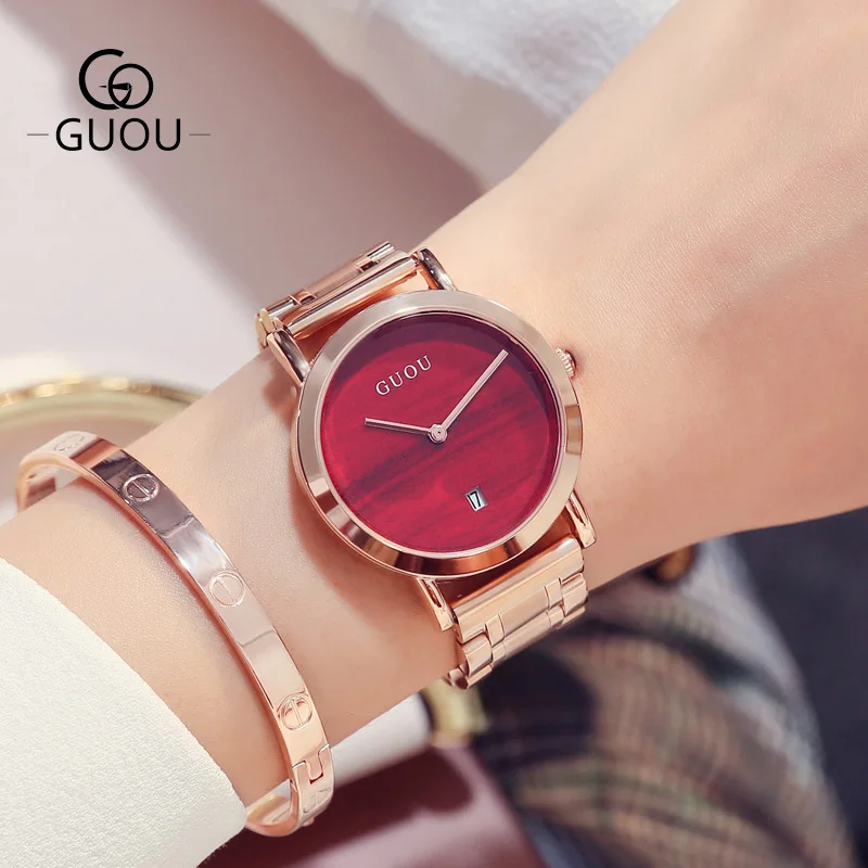 Fashion High Quality Brand Simple Style Quartz Luxury Gold Steel Dress Watches Lasies Casual Clocks relogio relogio masculino