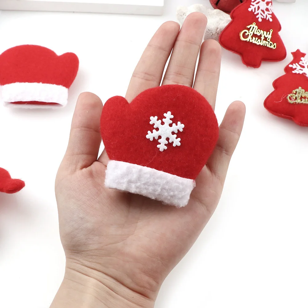10PCS Merry Christmas Ornament plush snowman accessory Craft  New Year DIY Santa Claus Pendants Home Furnishing Tree Decoration - Image 3