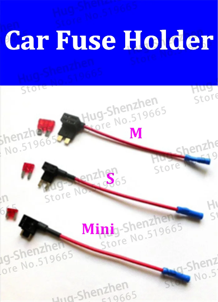 

Promotion product 15 x Fuse Holder Mini,small and Medium Blade Fuse Holder 130mm cable for Auto Car