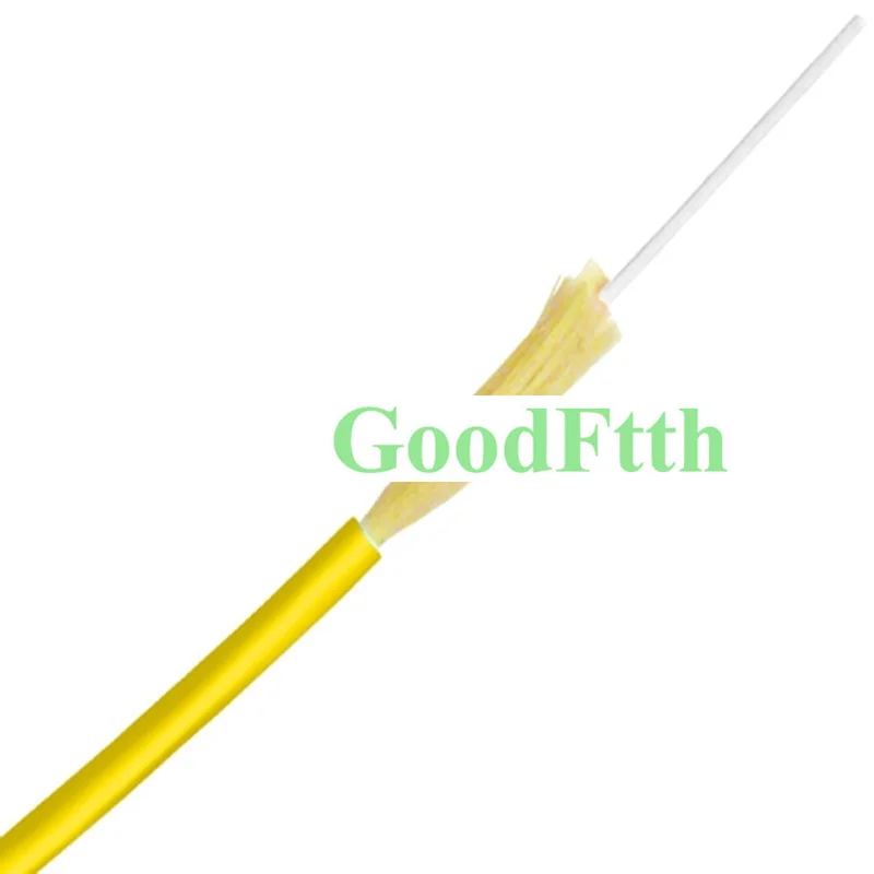 

Indoor Optic Cable SM G652D Simplex 2mm Yellow PVC Jacket GoodFtth 1-5km