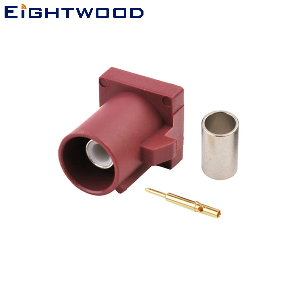 

Eightwood Fakra D Plug Male RF Coaxial Connector Bordeaux Crimp RG316 RG174 for Car GSM Cellular Phone Antenna Reciever Adapter