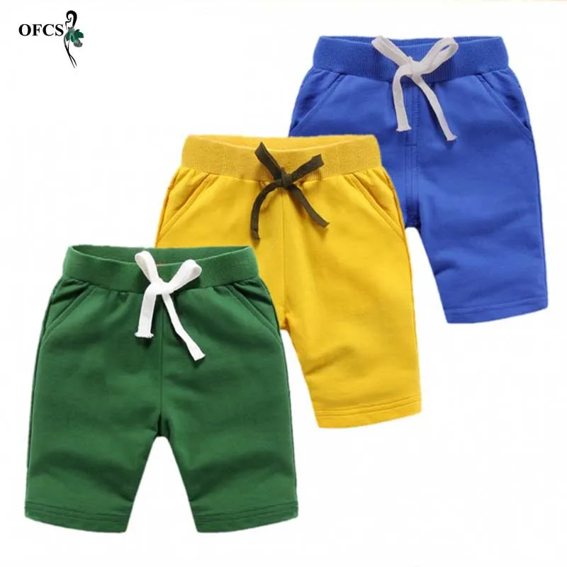 Pantalones cortos coloridos de algodón para niños, ropa de alta calidad para bebés, pantalones cortos de playa para niños, moda de verano, gran