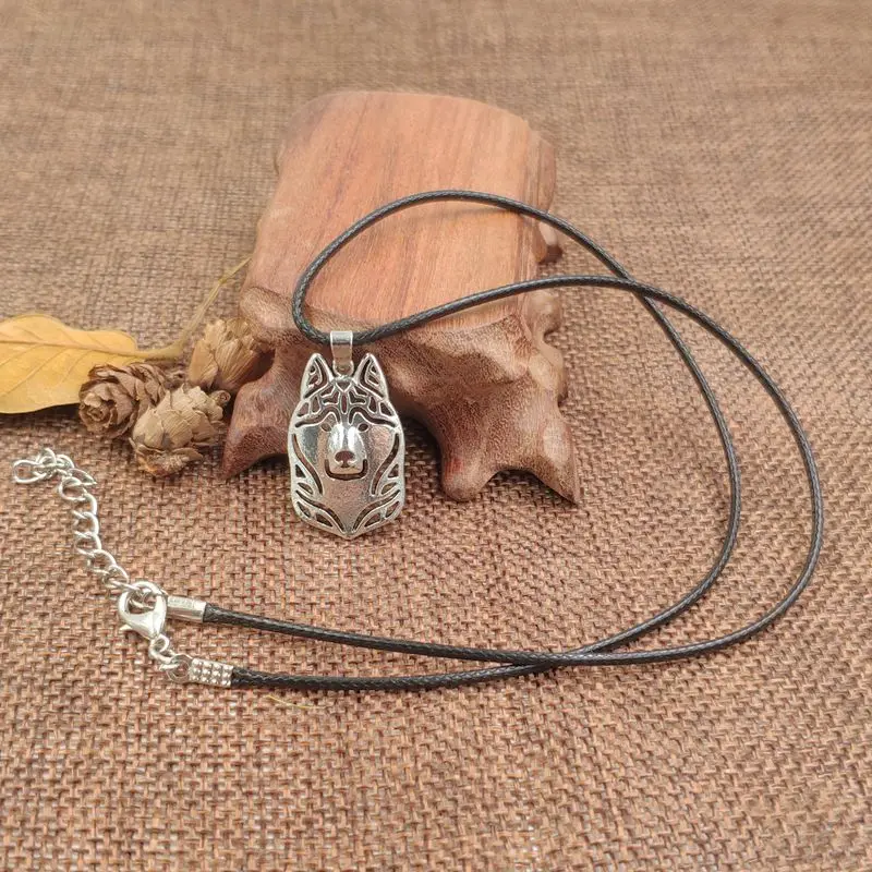 Dog Animal Pendant Rope Necklace Antique Husky Poodle Jewelry For Women Male Female Girls Ladies Punk Cute