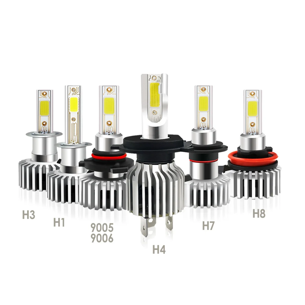 KIT 12000LMS H7 LED Bulb 12V Headlight H1 H3 H4 9012 H11/H8/H9 9005/HB3 9006 H10 White H7 LED Lamp For Auto Ampoule LED Voiture