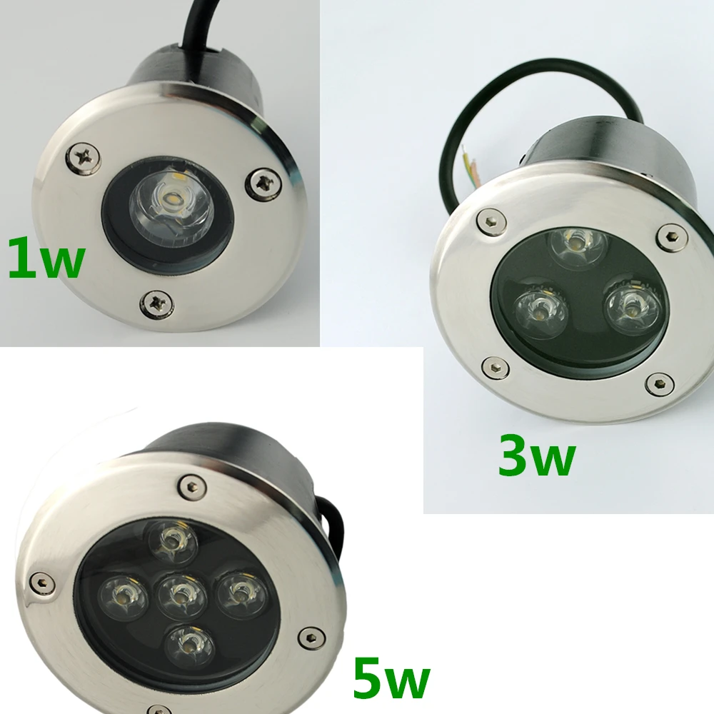 

220v 110v 1W 3W 5W Led Recessed Underground Light for Outdoor Led Deck Lamp Built Stairway Light IP67 fountain geyser light