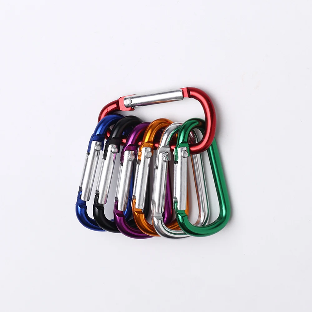 Alloy Carabiner Camping Hiking Hook Safety Aluminum D-Ring Key Chain Clip Keyring Snap Hook Outdoor Travel Kit High Quality