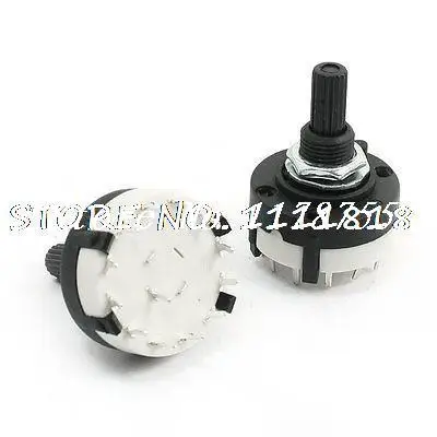 

2 Pcs 1 Pole 12 Position Panel Mount Wiring Selector Rotary Switch