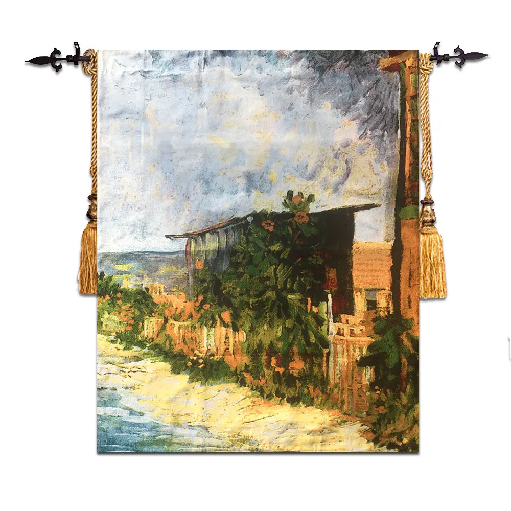 

100x120cm Belgian idyllic art tapestry painting oil painting style home abstract jacquard murals jacquard wall hangings ST-11