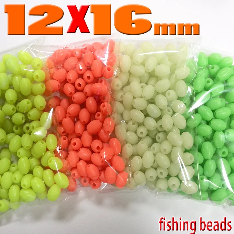 Super large fishing soft beads sea fishing  accessories size:12mm*16mm quantity:100pcs/lot hole diameter:4.5mm