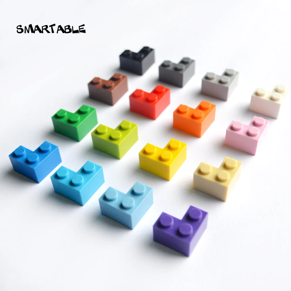 

Smartable Brick 2X2 Corner high base Building Blocks parts DIY LOGO creative Toys Compatible Major Brands 2357 Toys 83pcs/lot