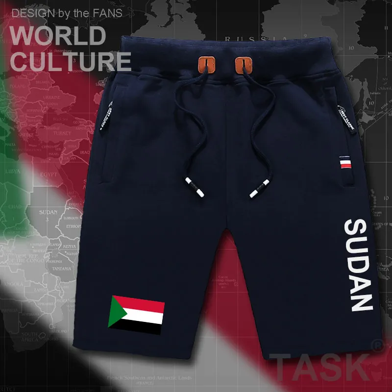 North Sudan Sudanese mens shorts beach man men\'s board shorts flag workout zipper pocket sweat bodybuilding 2017 new SDN Islam