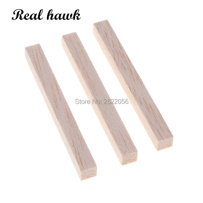 Palo de madera de Balsa cuadrado de 3x3mm, bloque de varilla de pasador de madera para niños, adornos para hacer modelos, manualidades DIY, largo