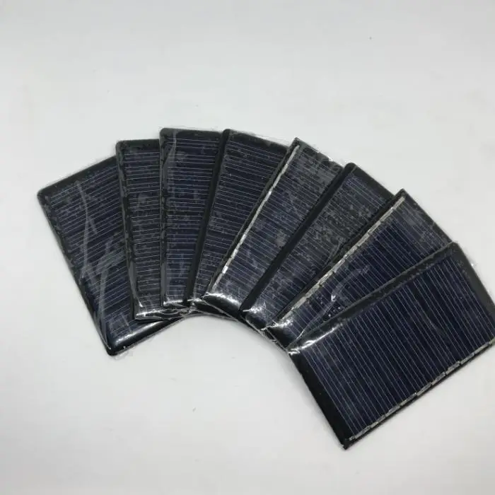 2pcs แผงพลังงานแสงอาทิตย์ 5V 30ma อีพ็อกซี่แผงพลังงานแสงอาทิตย์ 0.3W Quatliy Polycrystalline Silicon กันน้ํา