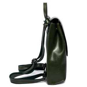 Vintage echter Lederrucksack für Frauen, Wachse Leder -Rucksack, Damen -Umhängetaschen, Universitätsschule und Schüler 10 Hauptverkaufskuh -Rucksack - №3