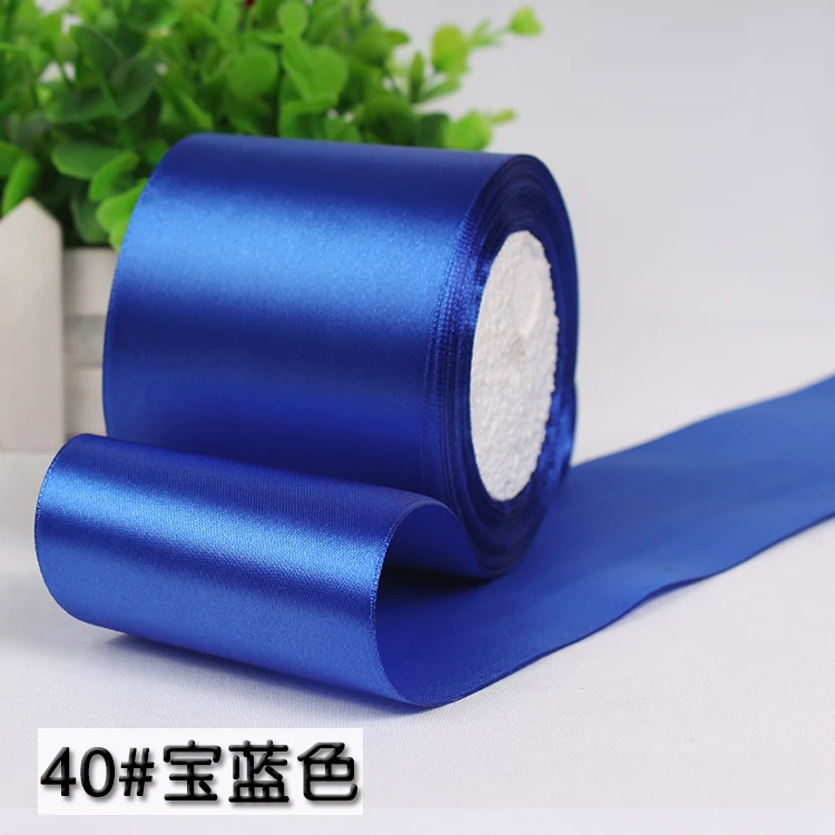 22meter/lot (80mm) (25 yards/roll) Royal blue Single Face Satin Ribbon Gift Wrapping Christmas ribbons Sewing Fabric Hand DIY