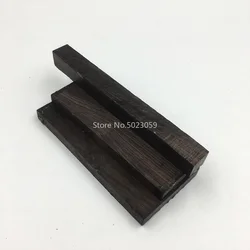 1 Pc DIY Knife Handle Material Ebony Wood Black Wood In East African Ebony For DIY Handmade Material Support Customed Size