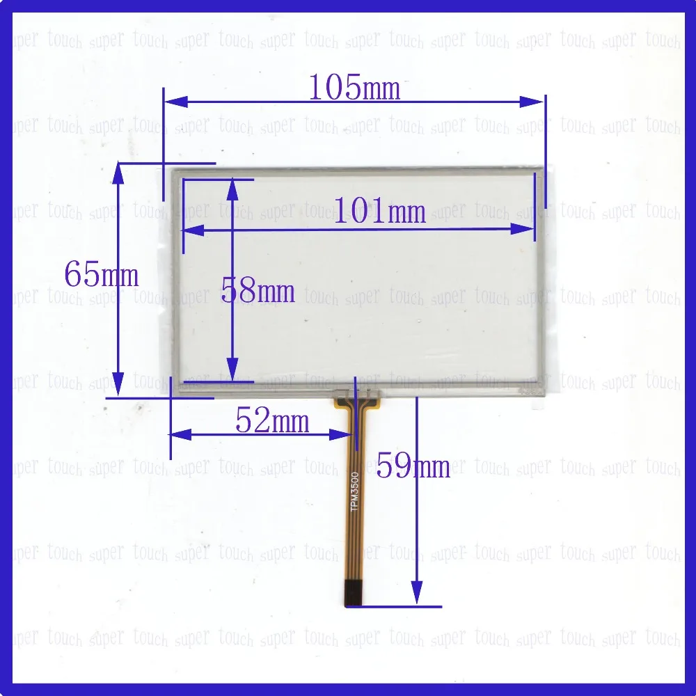 ZhiYuSun 4380 4.3inch 105*65 4 wire  TOUCH SCREEN    for gps glass   touch panel width 65mm length105mm  this is compatible